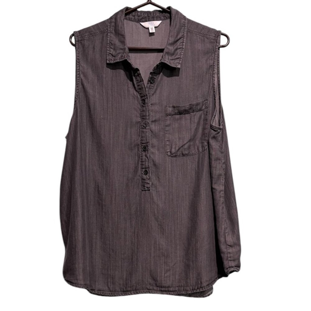Time and True Grey Sleeveless Top XXL